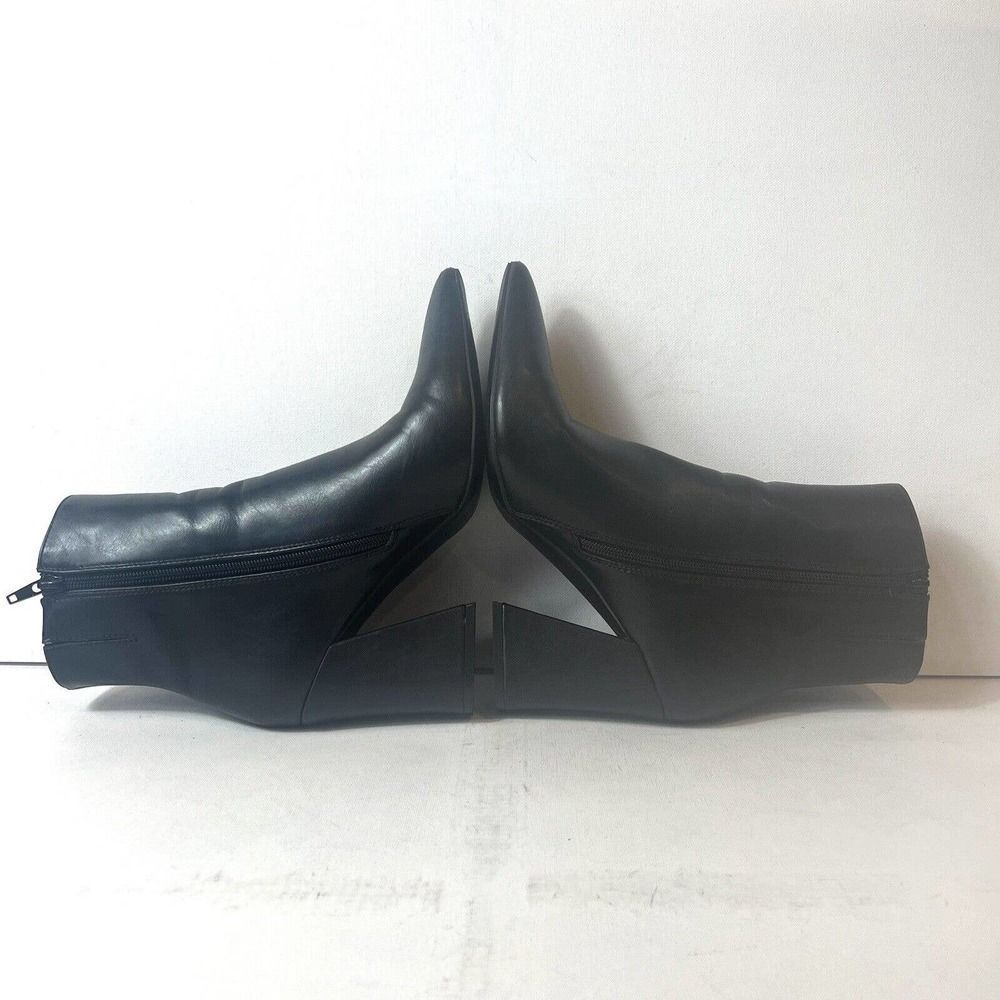 Madden Girl Fashion Boots Black Faux Leather Womens 9.5M Square Heel Pointed Toe - Picture 5 of 12